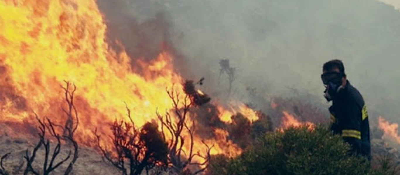 Υψηλός κίνδυνος εκδήλωσης πυρκαγιάς αύριο Πέμπτη - Οι «κόκκινες» περιοχές (χάρτης)
